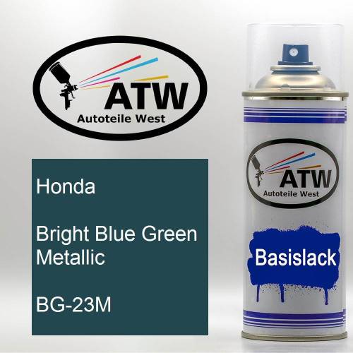 Honda, Bright Blue Green Metallic, BG-23M: 400ml Sprühdose, von ATW Autoteile West.